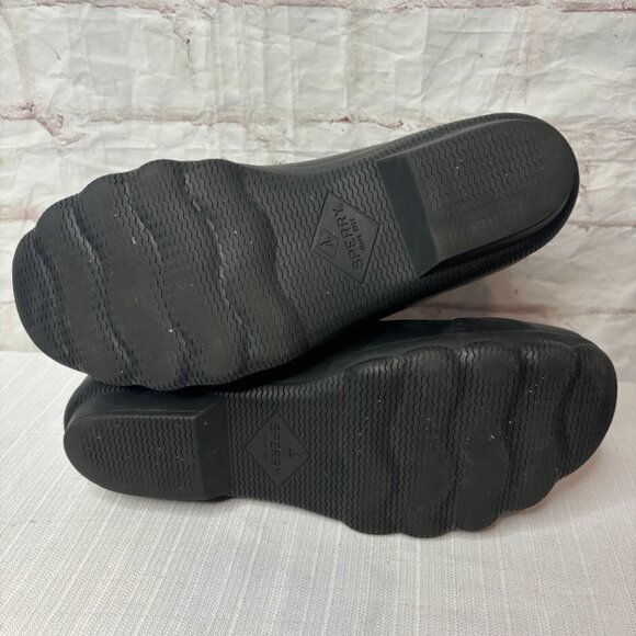 Sperry Women's 7.5 Black Grey Herringbone Syren Gulf Ankle Duck Boots - Picture 9 of 9